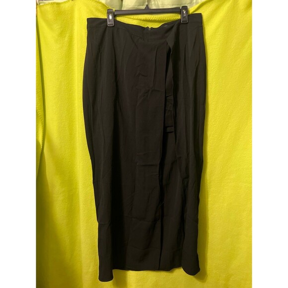 Maxi Long Black Split Skirt 1x Plus Forever 21 - Picture 1 of 5